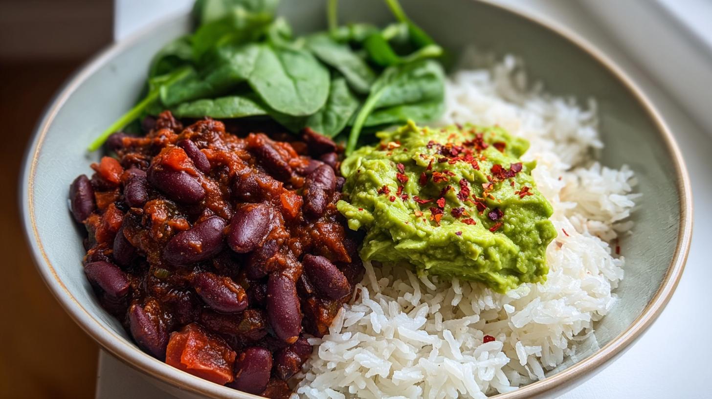 Vegetarian Chili Rice Bowl