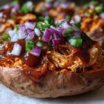 bbq chicken stuffed sweet potatoes