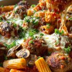 cheesy meatball rigatoni