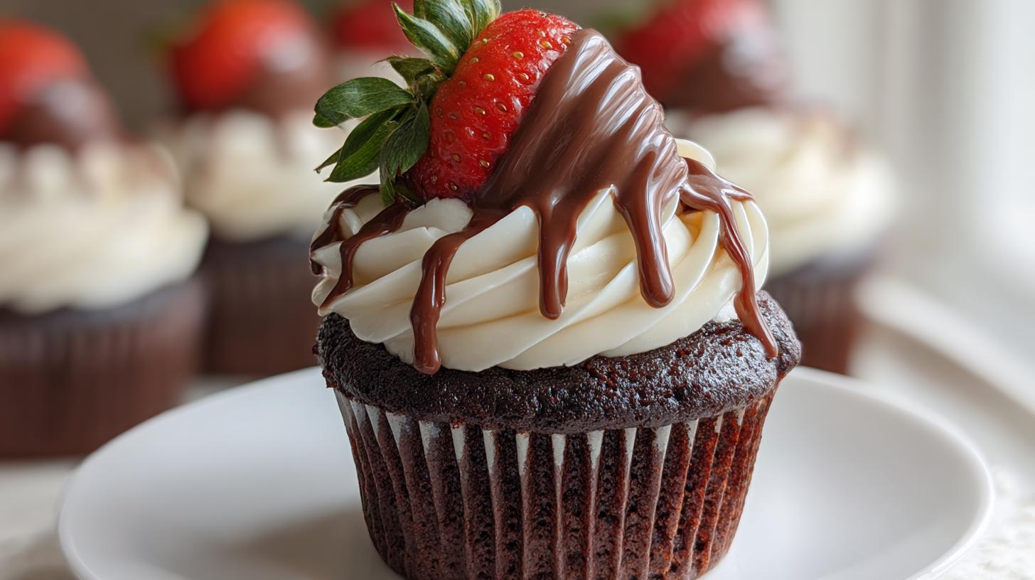chocolate strawberry cupcakes