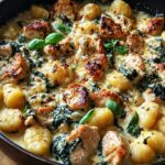 garlic chicken gnocchi skillet