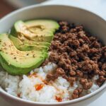 ground beef rice bowl