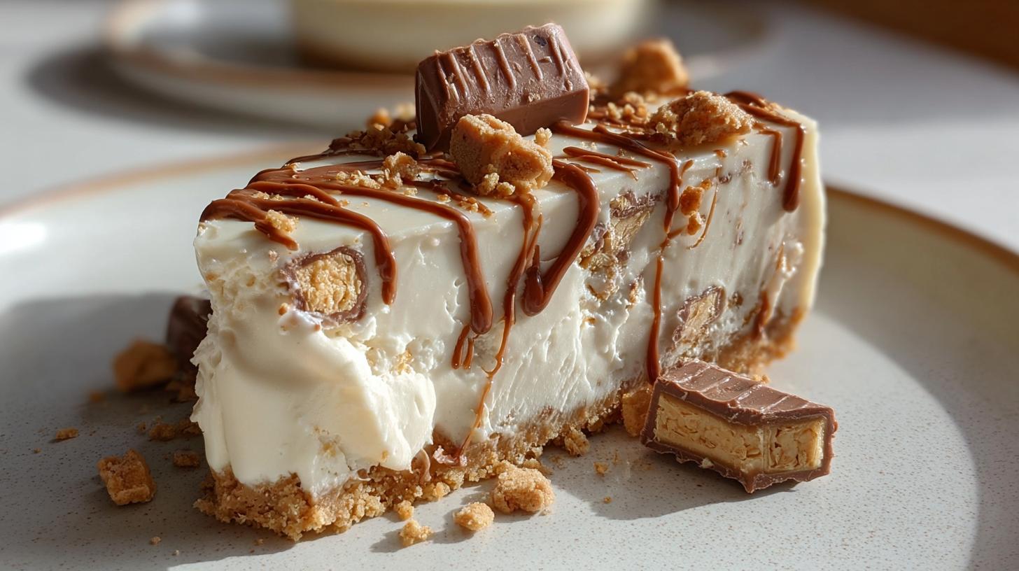 no-bake Kinder Bueno cheesecake