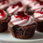 raspberry mousse mini brownie cups