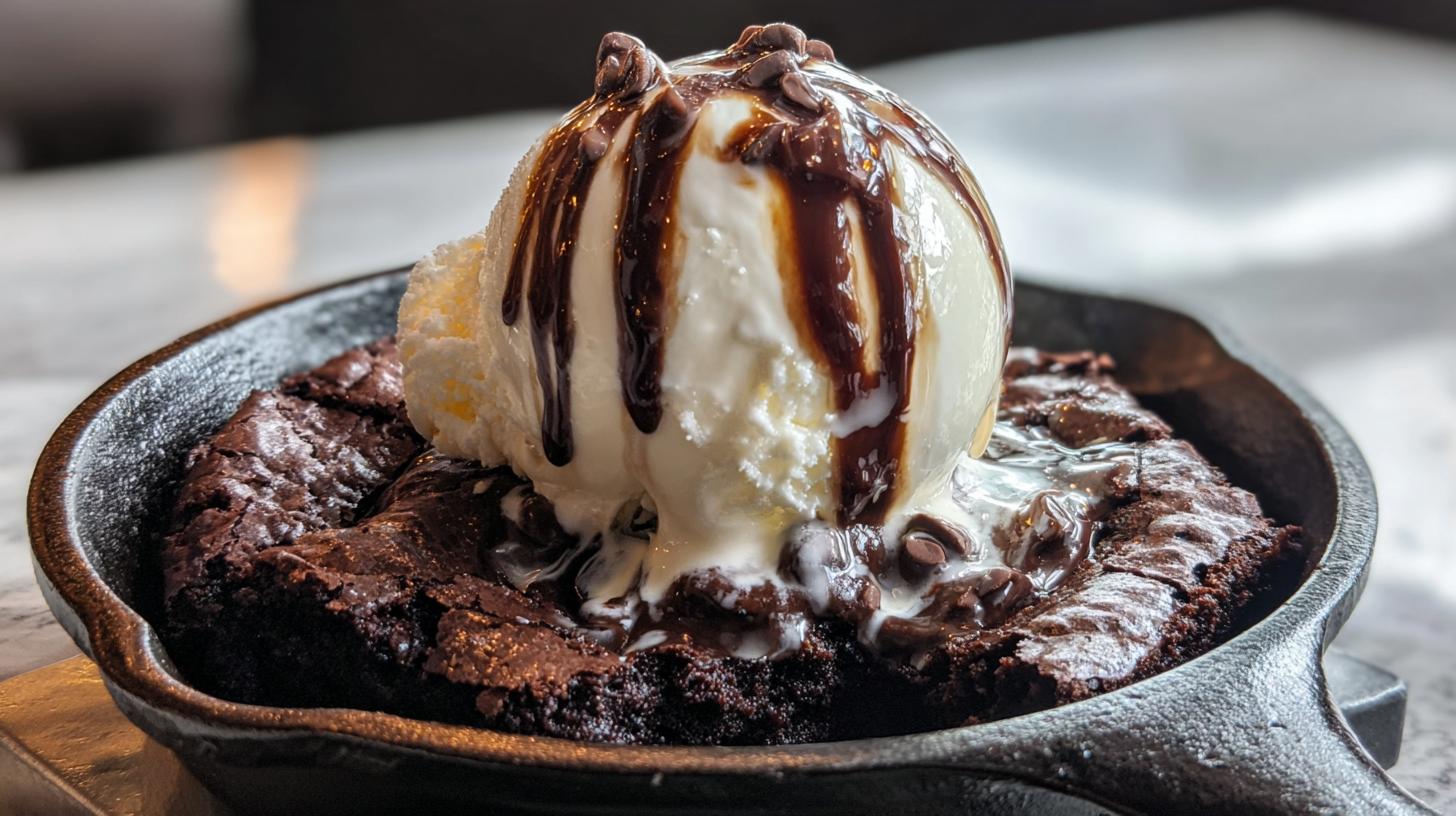 skillet brownie sundae
