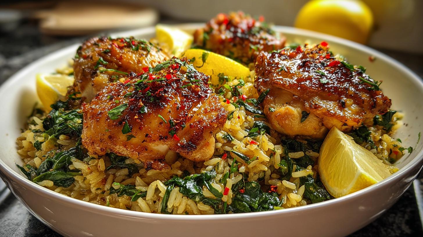 Lemon Garlic Chicken and Rice