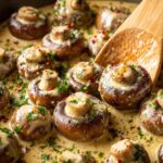 creamy garlic Parmesan mushrooms
