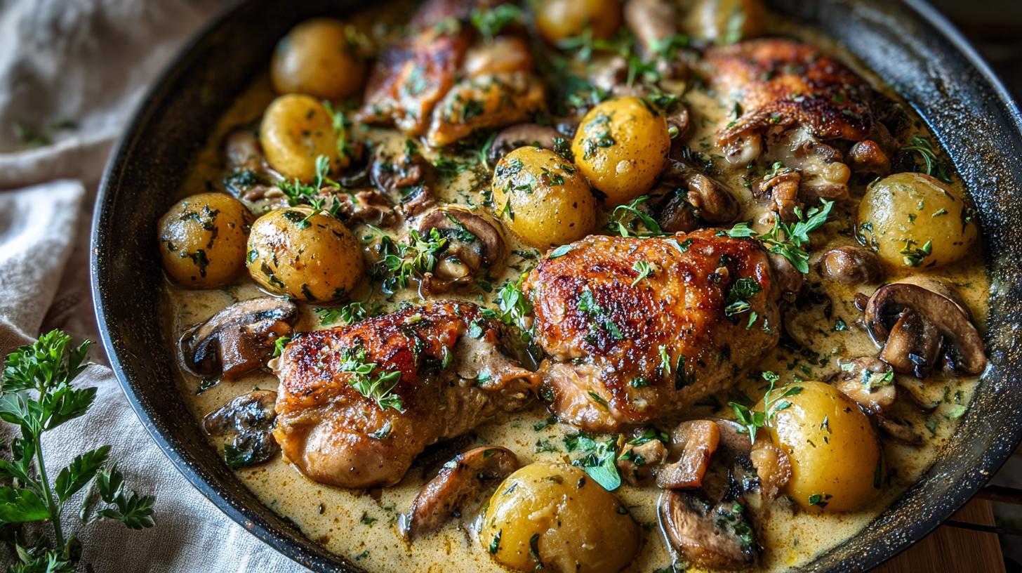 creamy garlic herb chicken