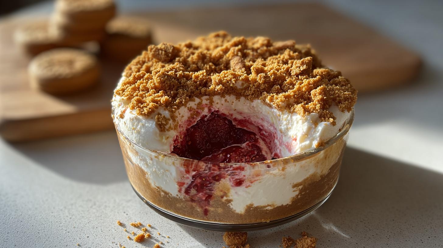 no-bake Biscoff cheesecake