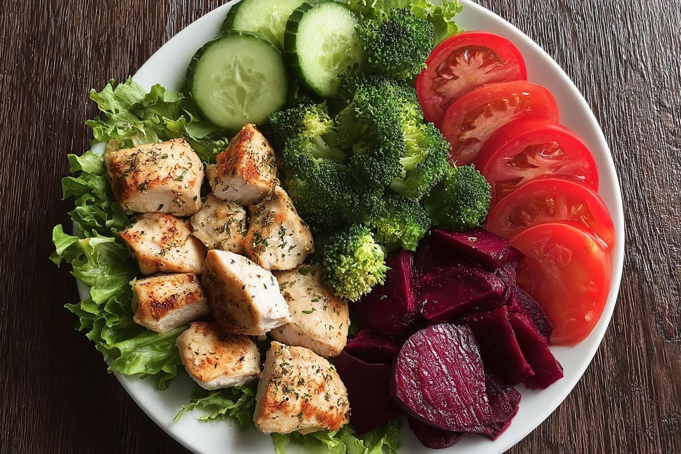 Healthy Grilled Chicken Veggie Plate