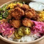 crispy chicken rice bowl