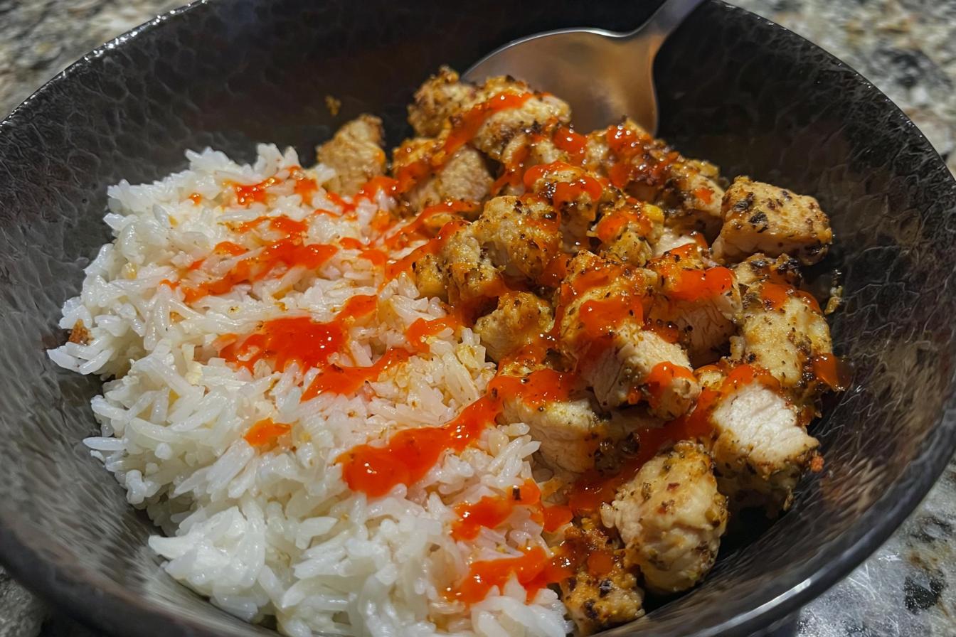 easy chicken rice bowl