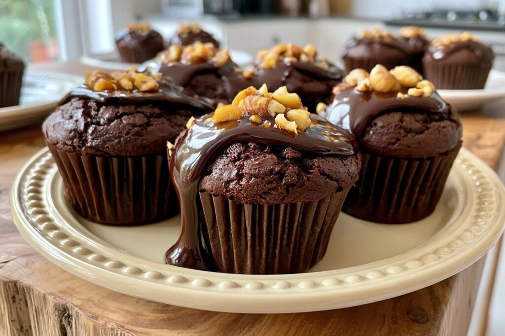 Double Chocolate Hazelnut Muffins